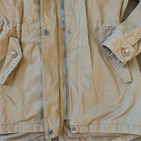 Faded Glory hooded tan khaki lightweight utility jacket size small - Picture 7 of 7